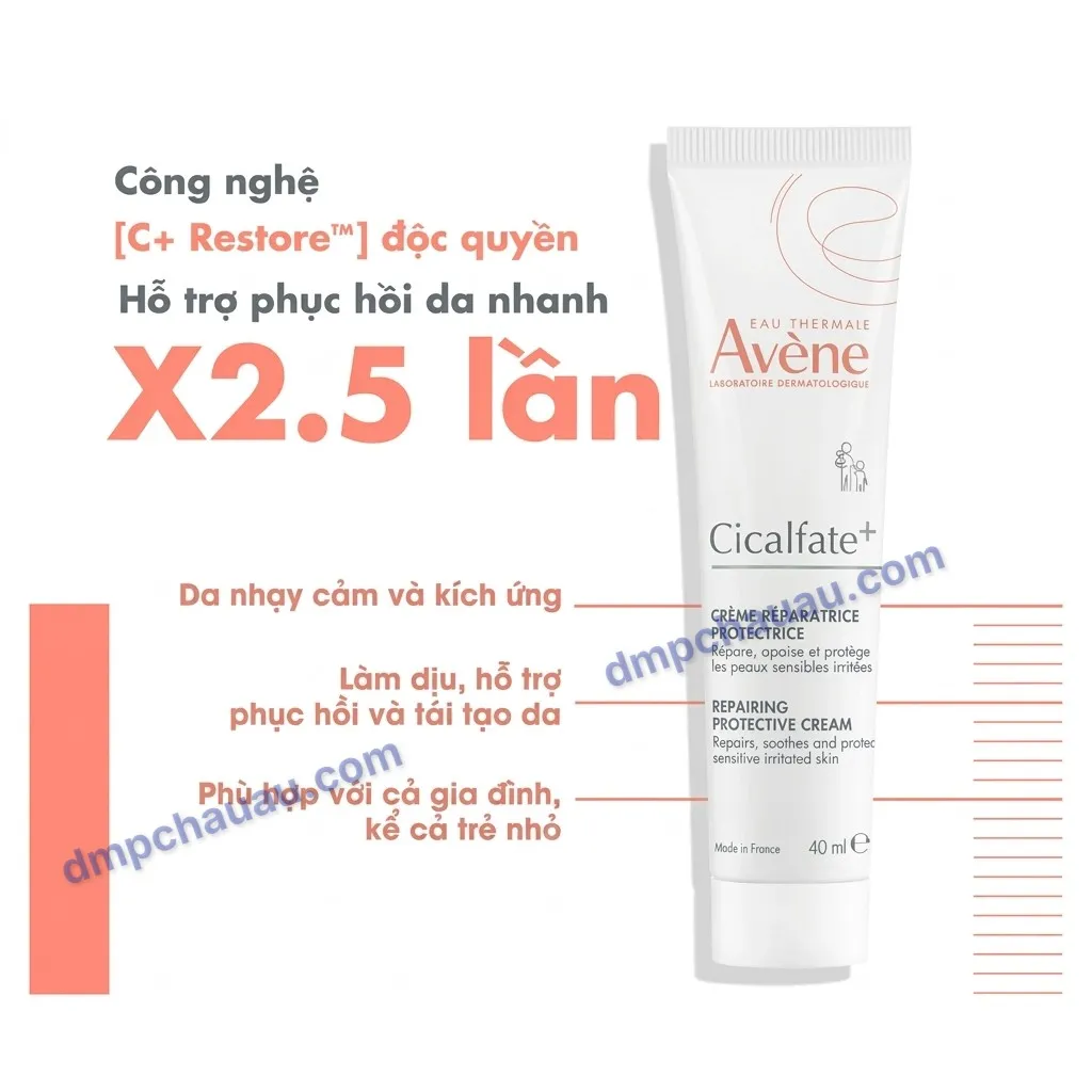 Kem dưỡng phục hồi, làm dịu da Avène Cicalfate+ Crème 40ml & 100ml