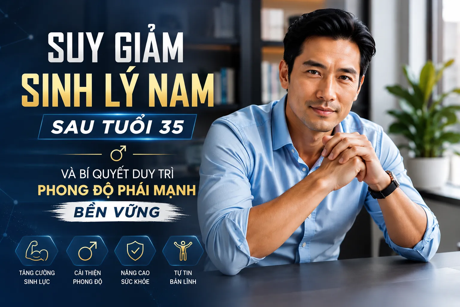Suy giảm sinh lý nam sau tuổi 35 và bí quyết duy trì phong độ phái mạnh bền vững