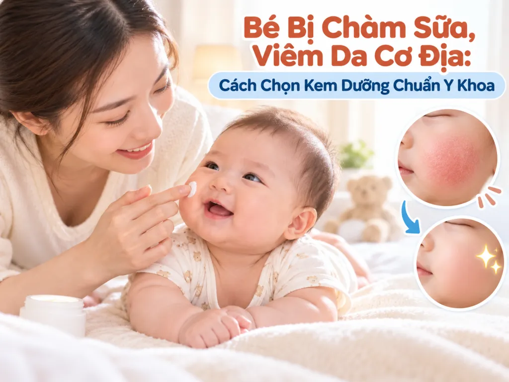 Bé Bị Chàm Sữa, Viêm Da Cơ Địa: Cách Chọn Kem Dưỡng Chuẩn Y Khoa