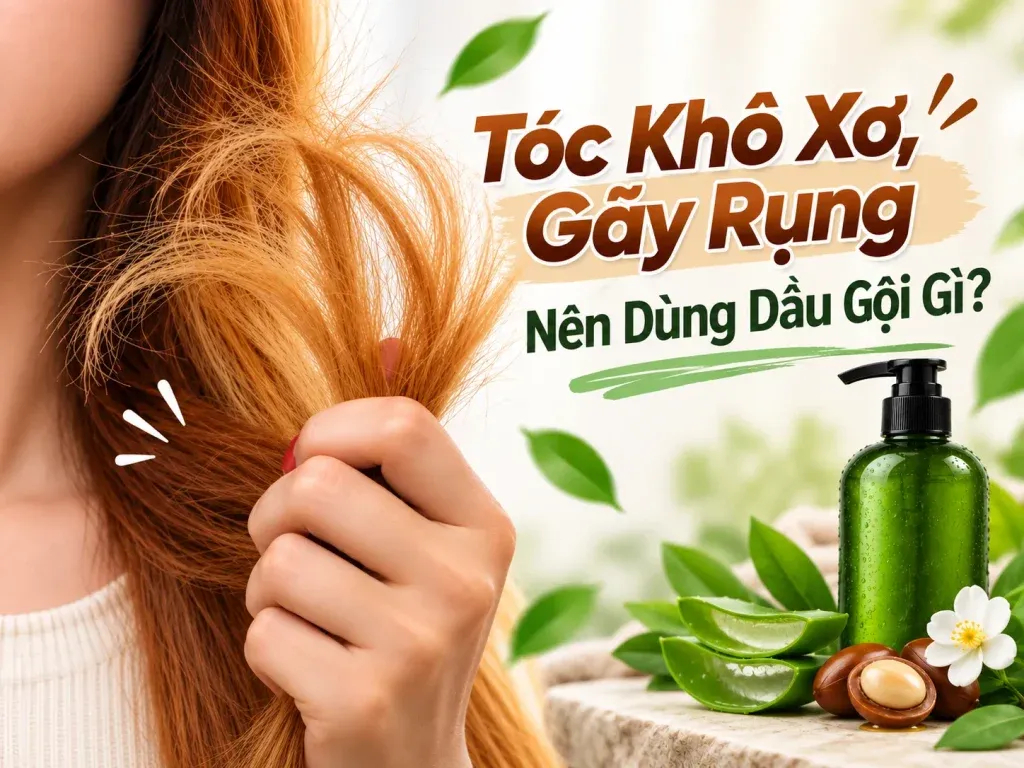 Tóc Khô Xơ, Gãy Rụng Nên Dùng Dầu Gội Gì?