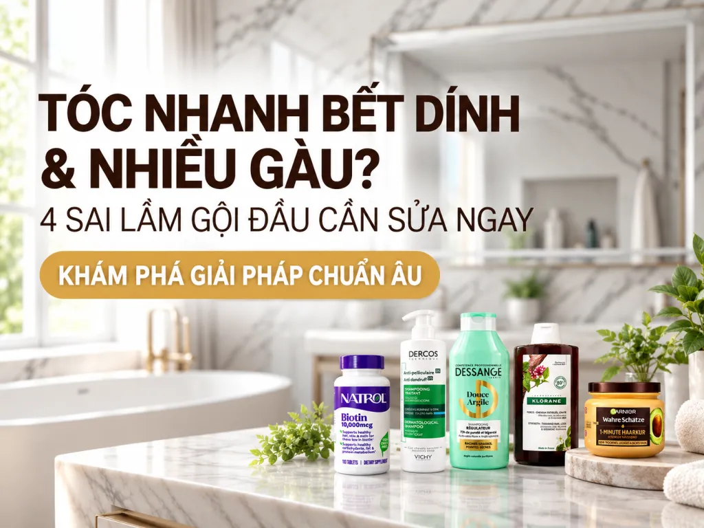 Tóc nhanh bết dính, nhiều gàu?